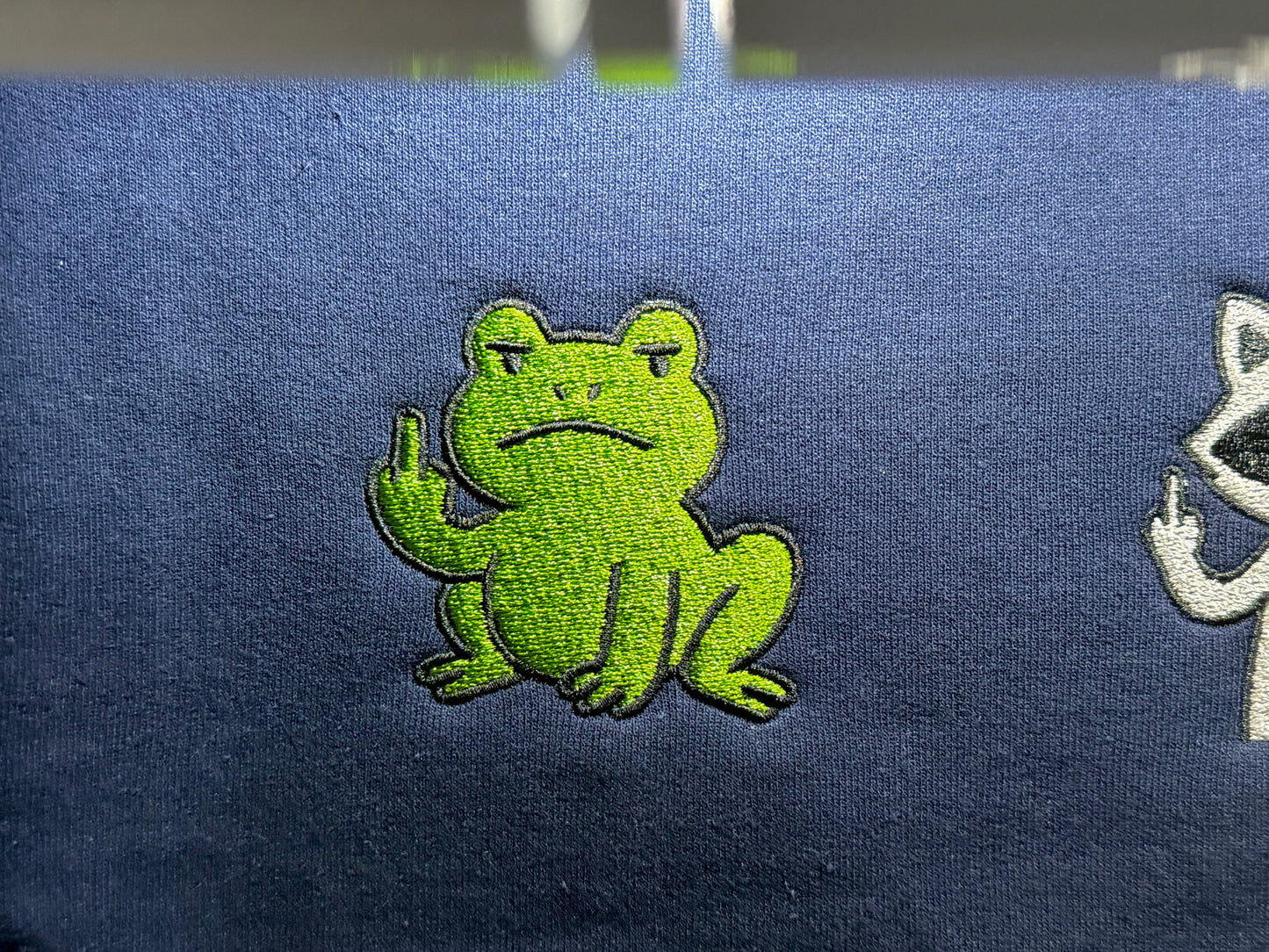 Mean Frog Giving Middle Finger
