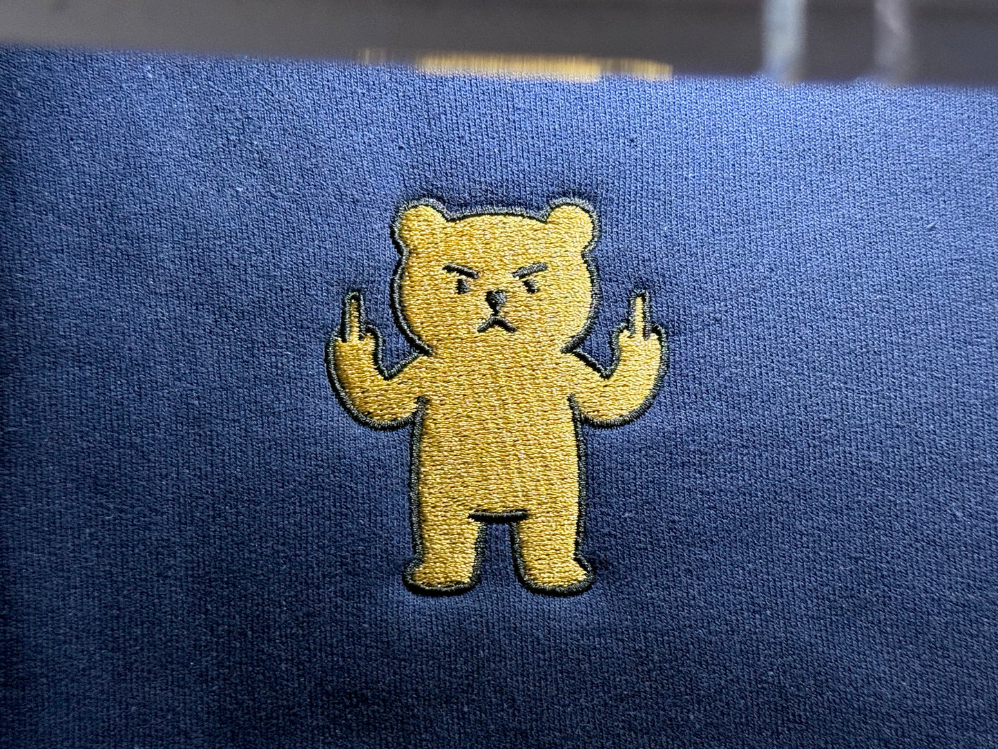 Mean Bear Giving Middle Finger