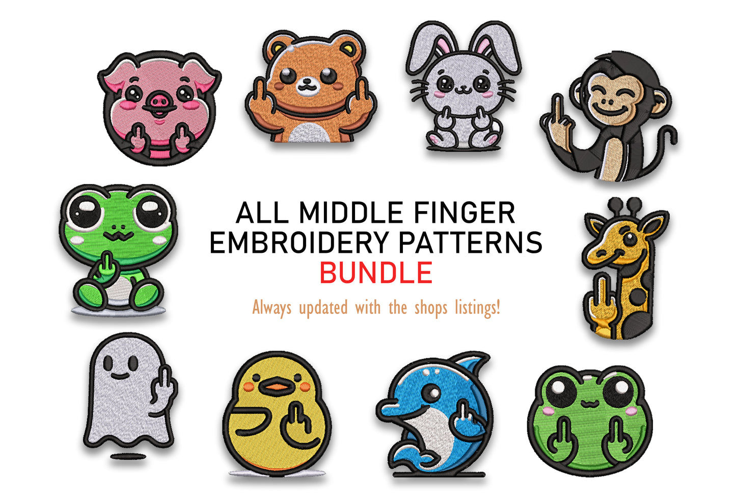 All Middle Finger Embroidery Patterns