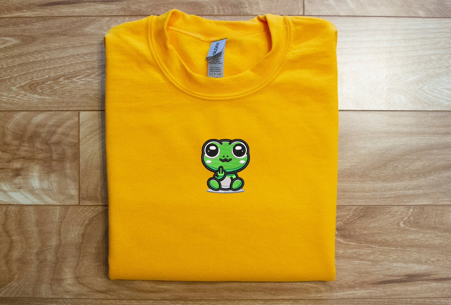 Sitting Frog Giving Middle Finger