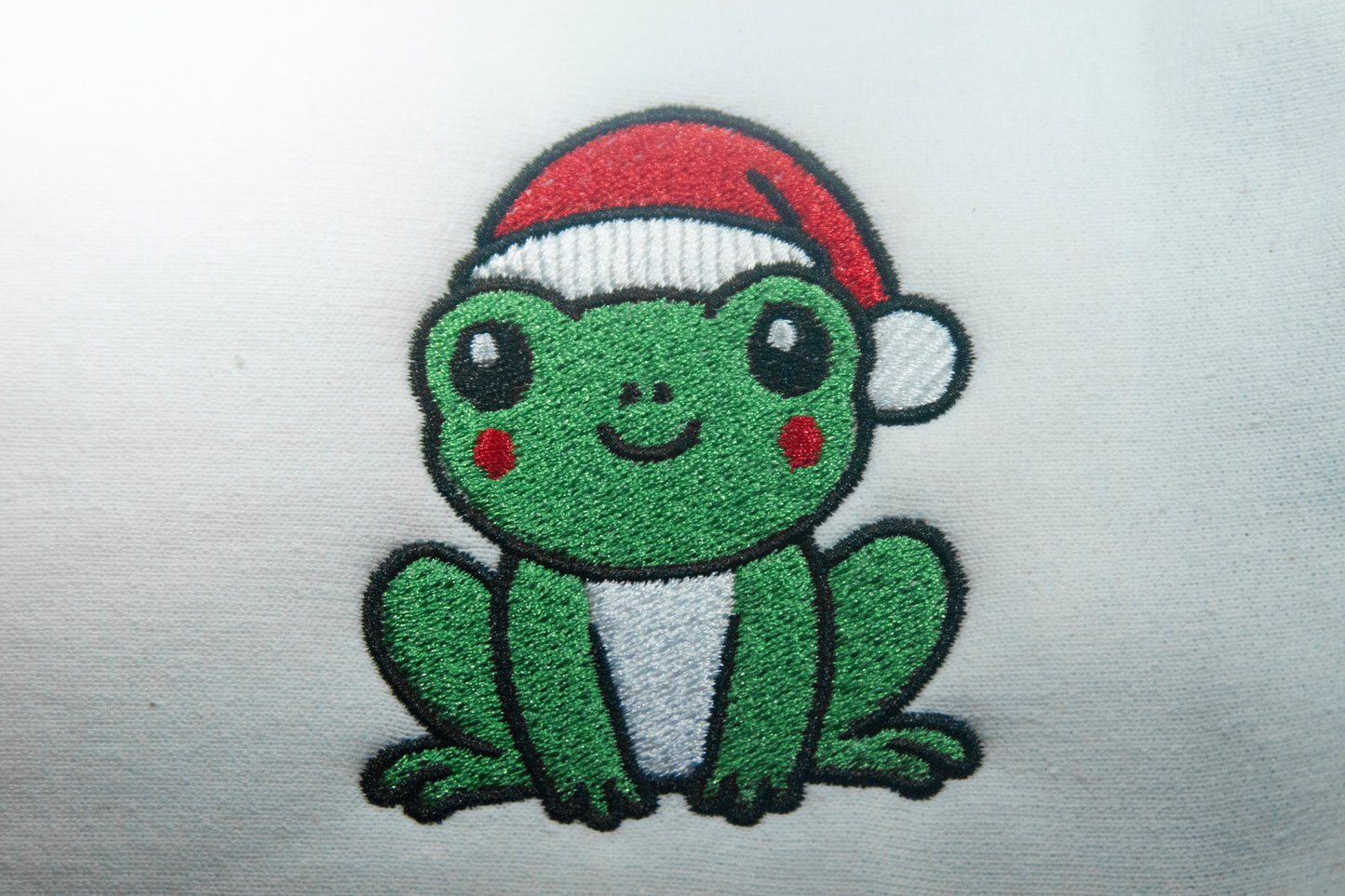 Cute Frog wearing Christmas Hat