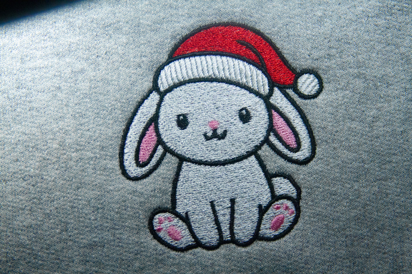 Bunny wearing Christmas Hat