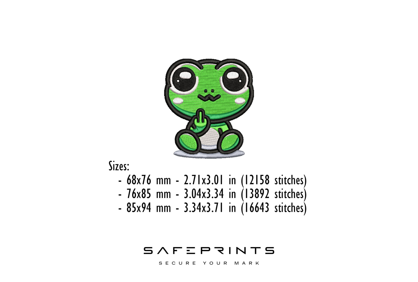 Sitting Frog Giving Middle Finger
