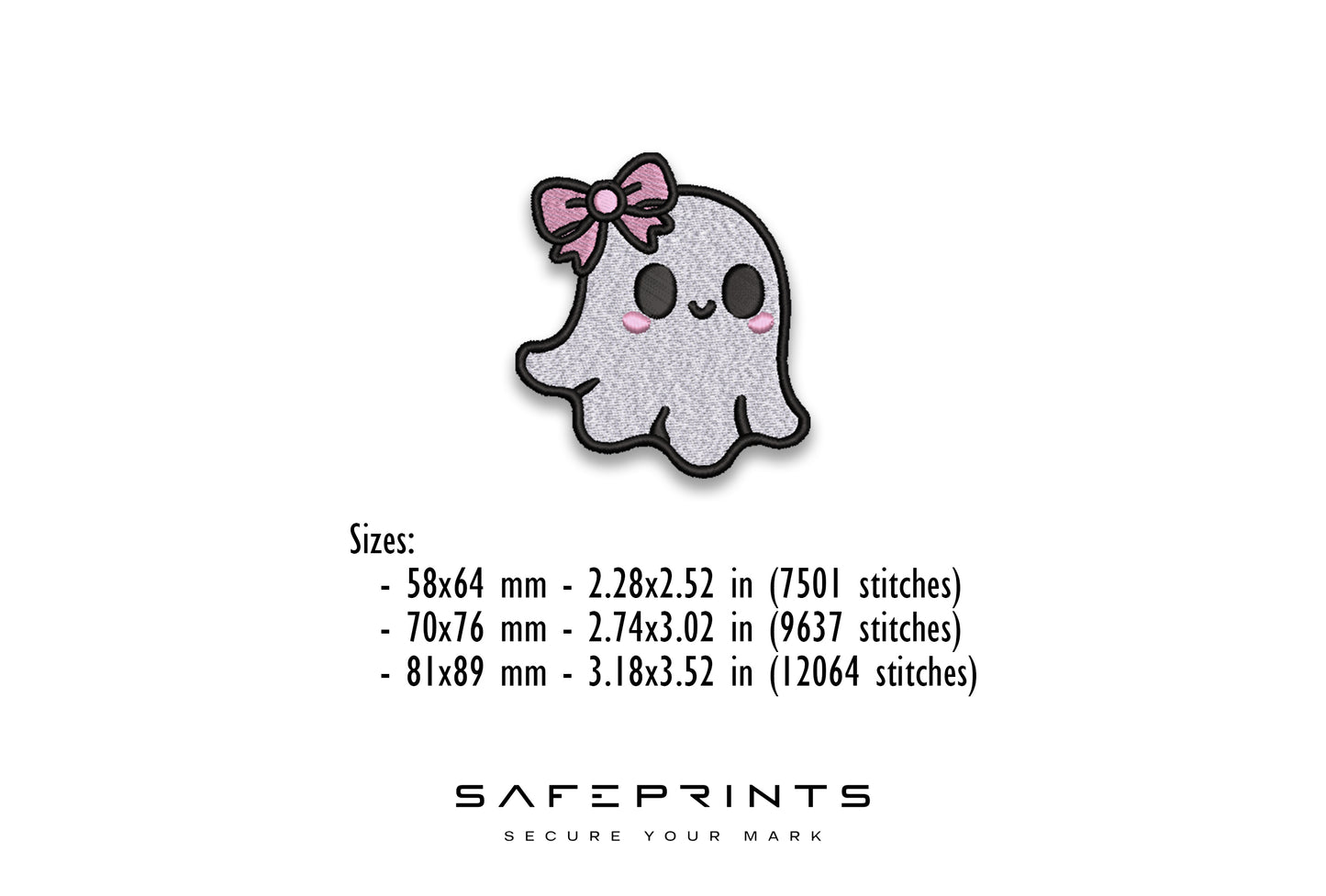 Cute Ghost with Pink Bow