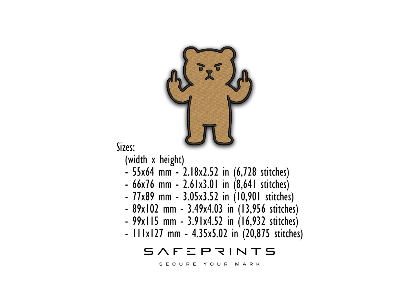 Mean Bear Giving Middle Finger