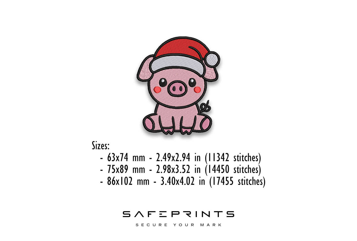 Pig wearing Christmas Hat