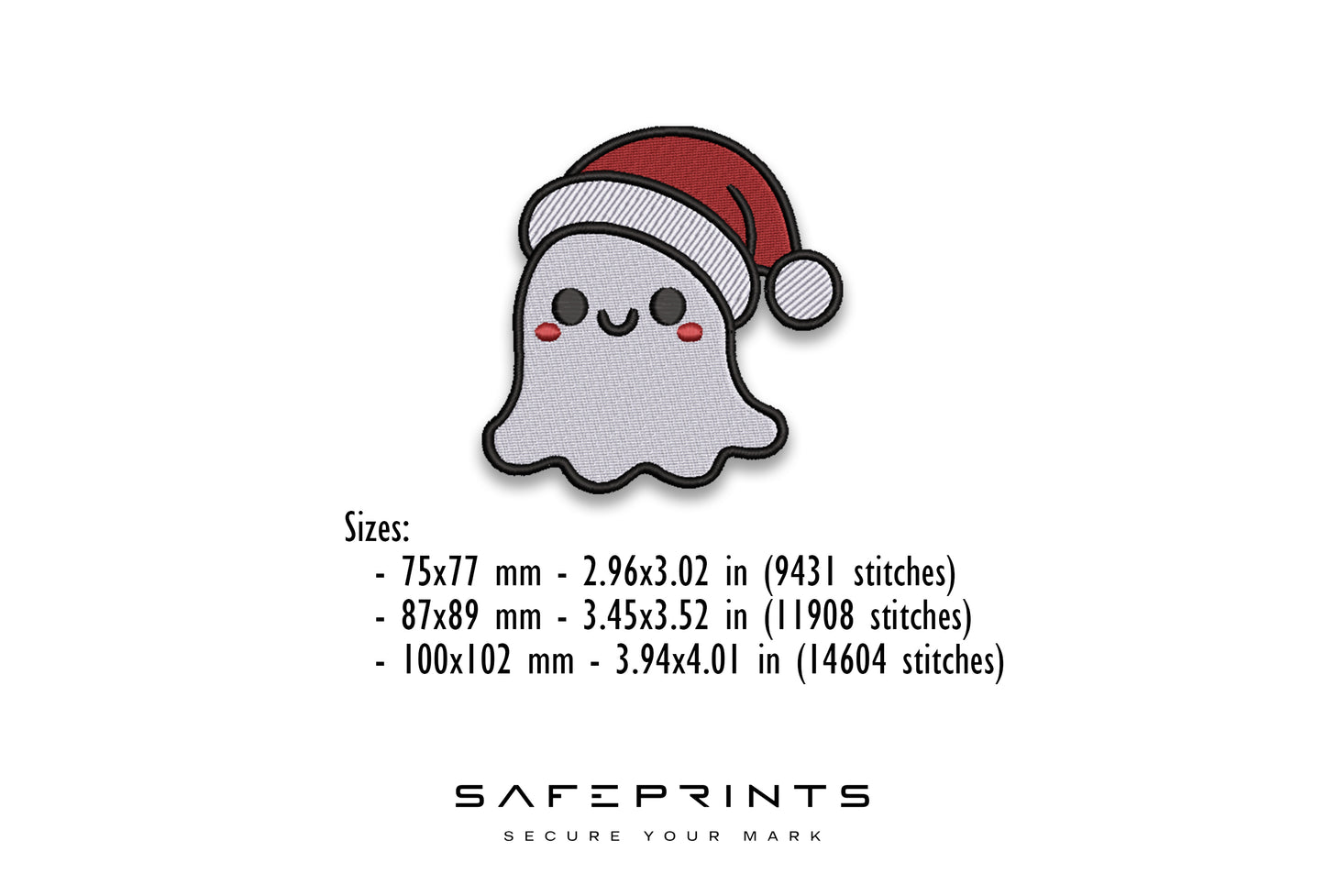 Ghost wearing Christmas Hat