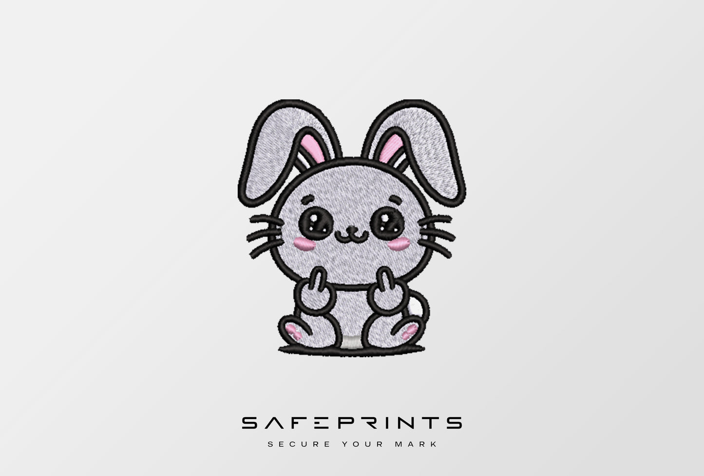 Cute Bunny Giving Middle Finger