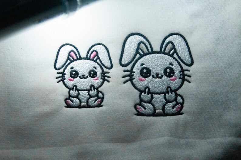 Cute Bunny Giving Middle Finger