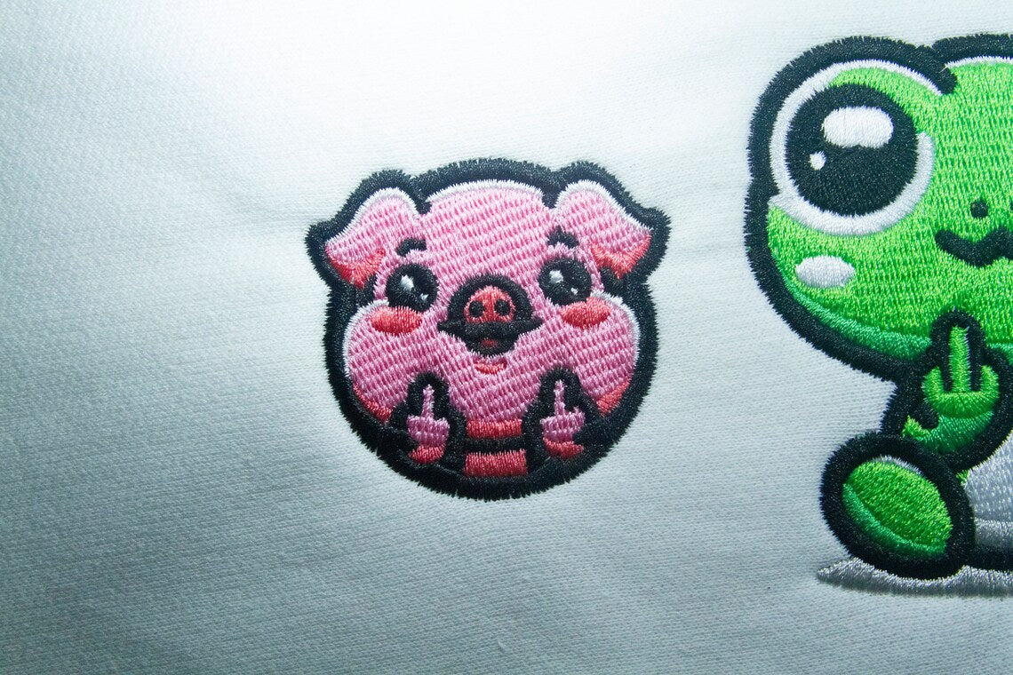 Pig Giving Middle Finger