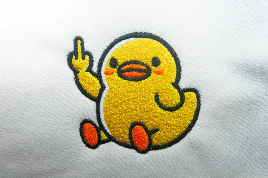 Sitting Duck Giving Middle Finger
