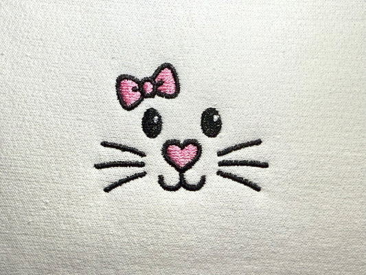 Easter Bunny Face with Bow
