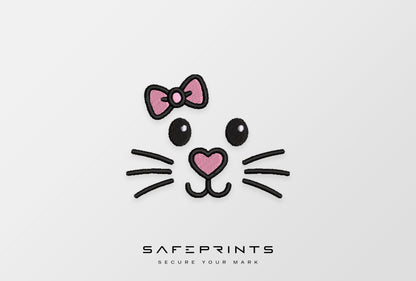 Easter Bunny Face with Bow