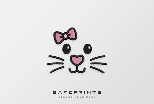 Easter Bunny Face with Bow