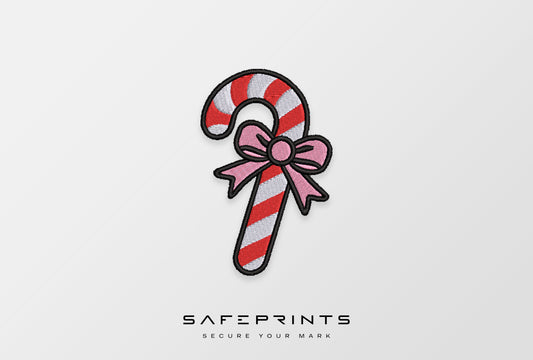 Candy Cane with Bow