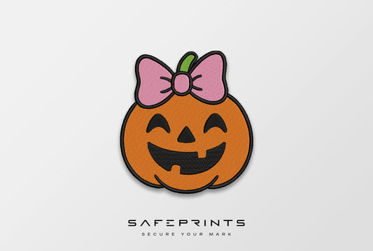 Cute Jack O' Lantern with Bow