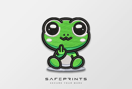 Sitting Frog Giving Middle Finger