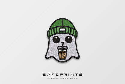 Ghost with Beanie & Iced Coffee