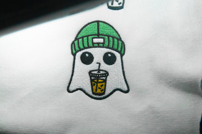 Ghost with Beanie & Iced Coffee