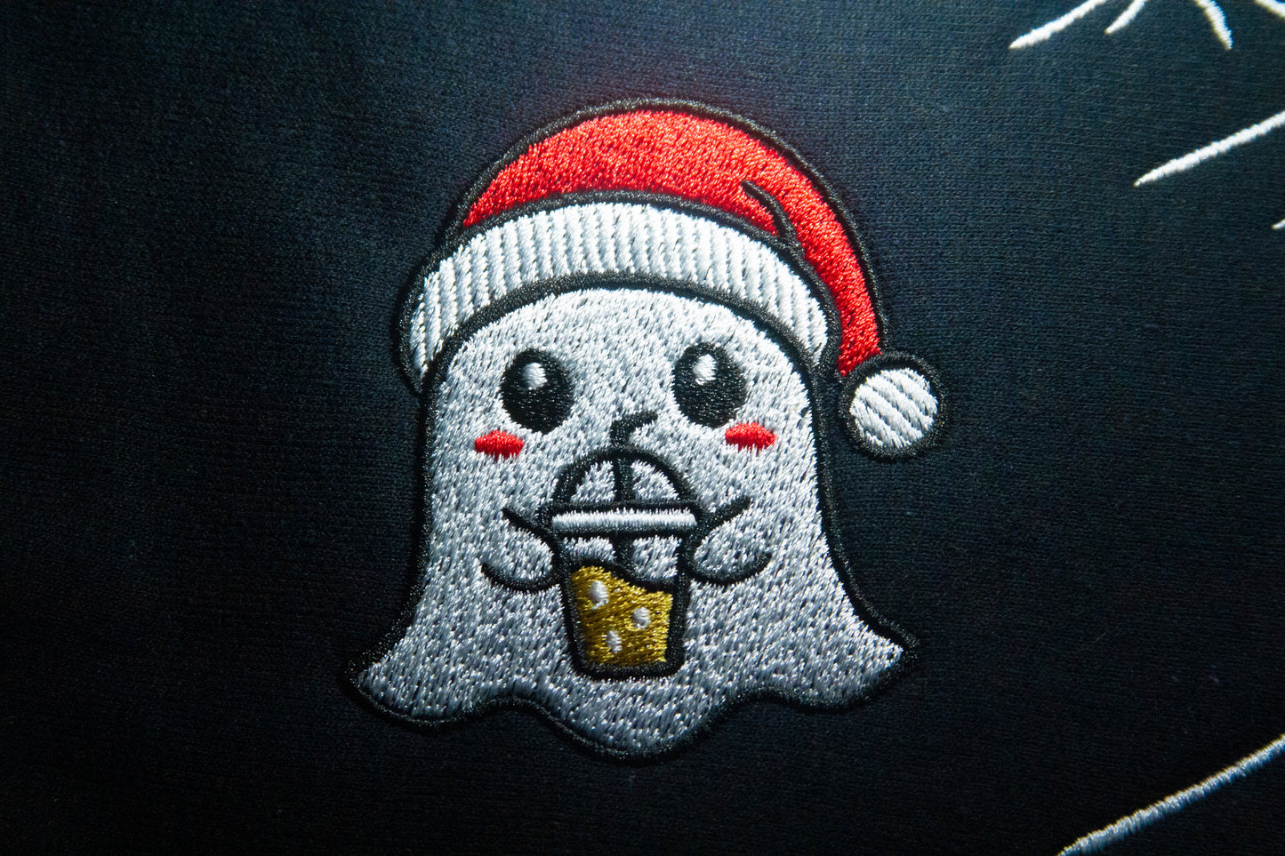 Christmas Ghost with Iced Coffee