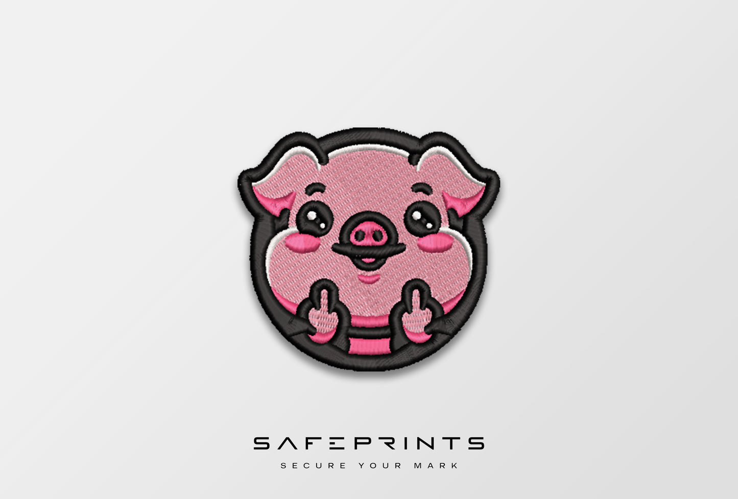 Pig Giving Middle Finger