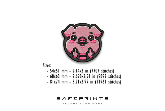 Pig Giving Middle Finger