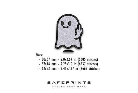Ghost Giving Middle Finger