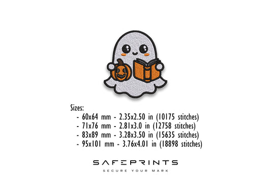 Ghost with Pumpkin & Book