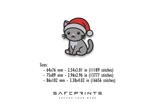 Cute Cat wearing Christmas Hat