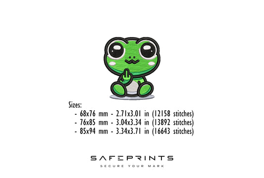 Sitting Frog Giving Middle Finger