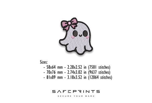 Cute Ghost with Pink Bow