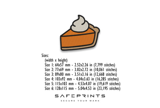 Pumpkin Pie Slice with Whipped Cream