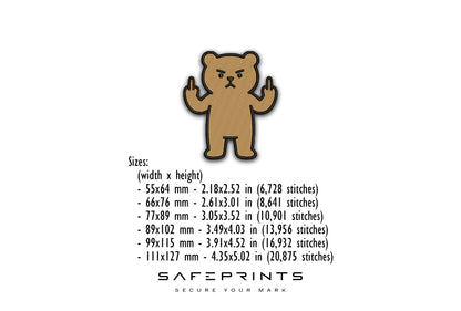 Mean Bear Giving Middle Finger