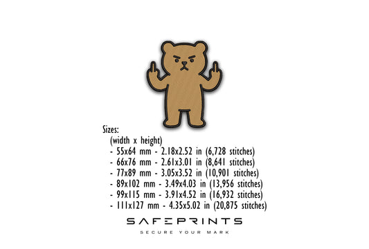 Mean Bear Giving Middle Finger