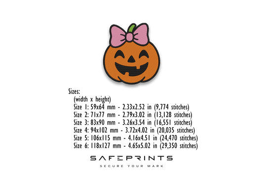 Cute Jack O' Lantern with Bow
