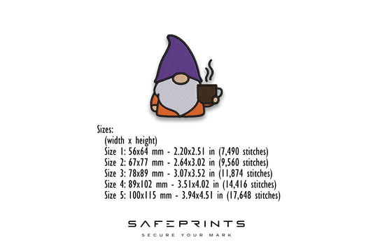 Halloween Gnome with Coffee