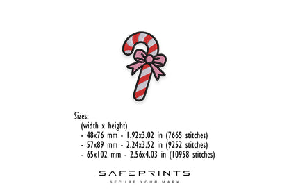 Candy Cane with Bow