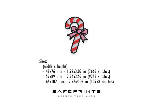 Candy Cane with Bow
