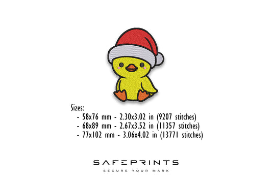 Cute Duck wearing Christmas Hat