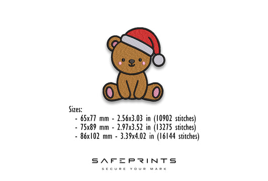Bear wearing Christmas Hat