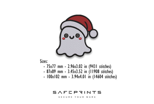 Ghost wearing Christmas Hat