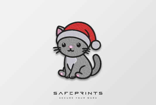 Cute Cat wearing Christmas Hat