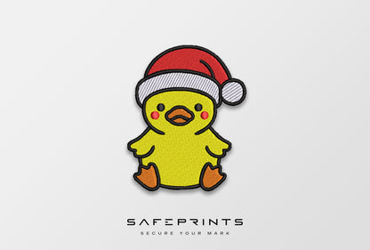 Duck wearing Christmas Hat