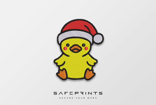 Duck wearing Christmas Hat