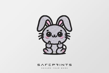 Cute Bunny Giving Middle Finger