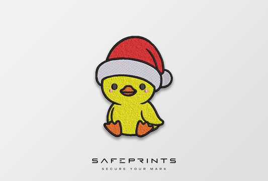 Cute Duck wearing Christmas Hat