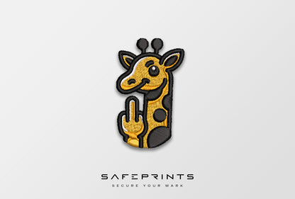 Giraffe Giving Middle Finger