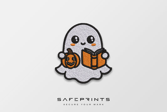 Ghost with Pumpkin & Book