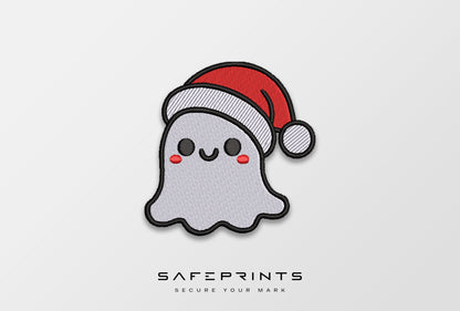 Ghost wearing Christmas Hat