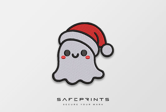 Ghost wearing Christmas Hat